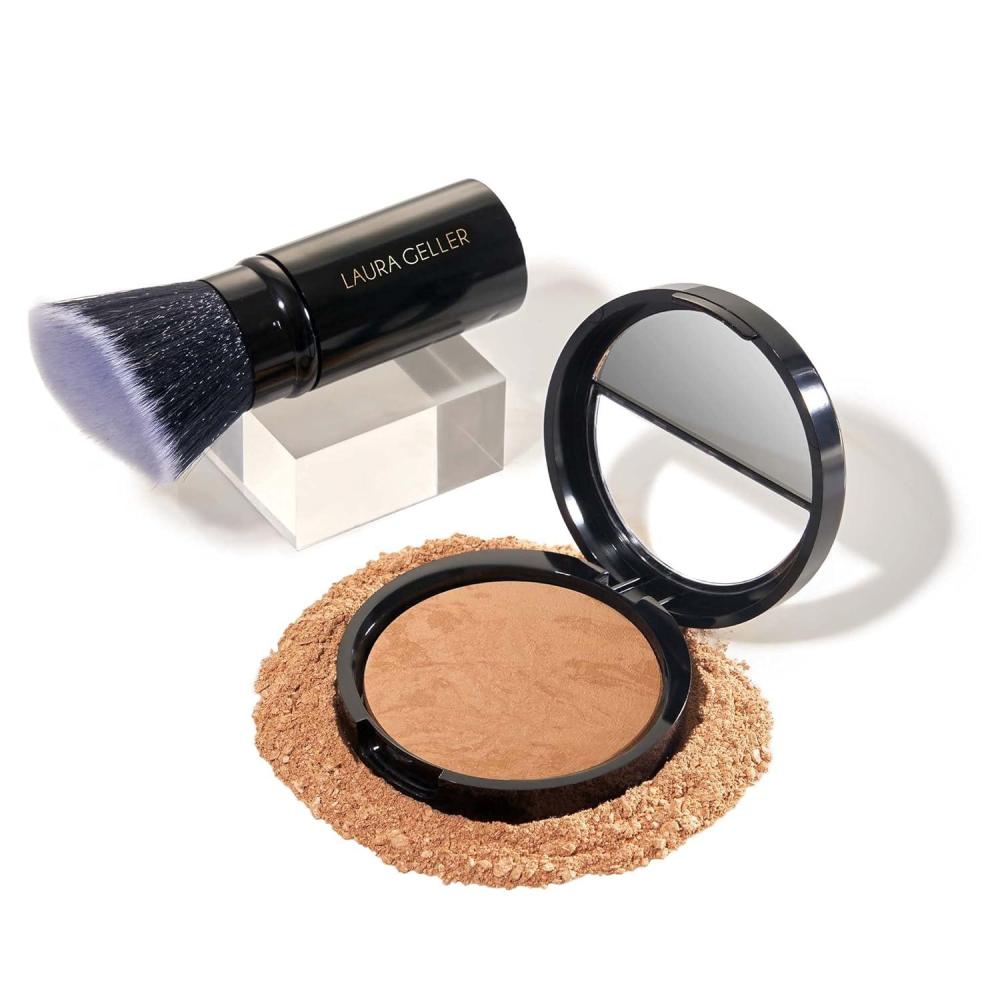 imageLAURA GELLER NEW YORK Baked BalancenBrighten Foundation with Kabuki Brush Makeup Set Golden Medium05 Golden Medium