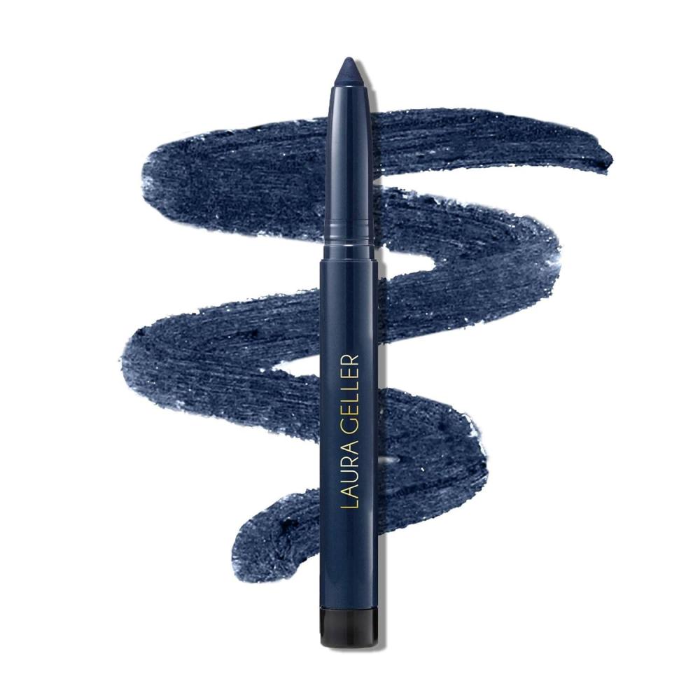 imageLAURA GELLER NEW YORK Kajal Longwear Kohl Eyeliner Pencil with Caffeine Smooth ampamp Blendable Makeup Deep Black15 Denim Kohl