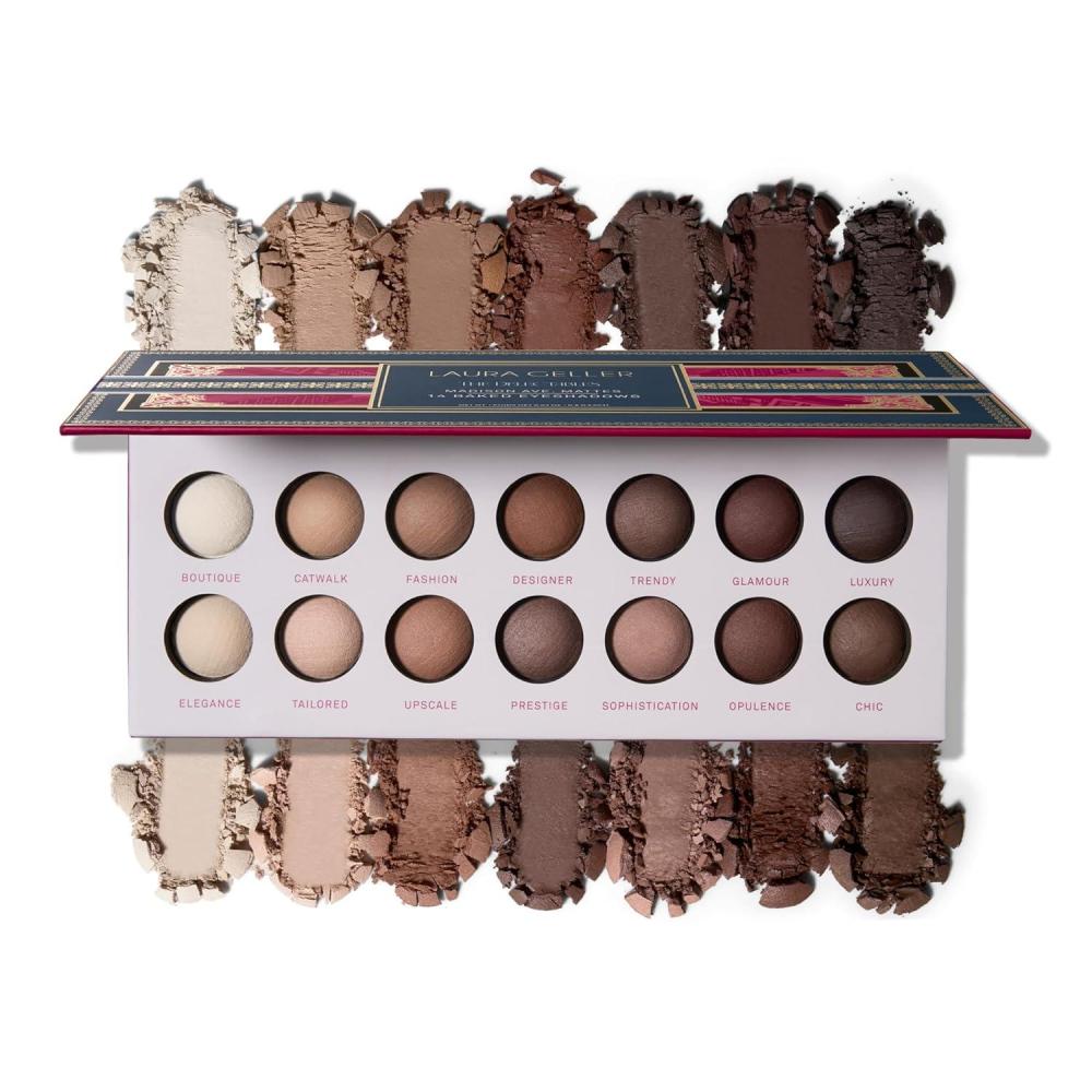 imageLAURA GELLER NEW YORK The Delectables Earthy Essentials Baked Eyeshadow Palette  14 Pigmented Eyeshadows Blendable Natural Look07 The Delectables Madison Ave Mattes