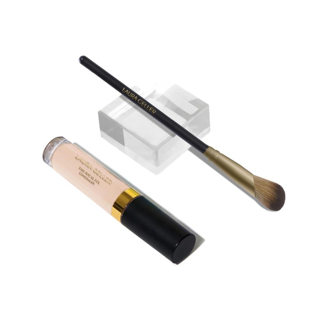 imageLAURA GELLER NEW YORK The Under Cover Kit Ideal Fix Concealer  Precision Angled Concealer Brush 03 Light01 Porcelain