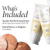LAURA GELLER Brighten-n-Protect Foundation and SPF Makeup Primer Set: Balance-n-Brighten Sand and Spackle SPF 30 Primer