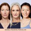 LAURA GELLER NEW YORK Baked Balance-n-Brighten Foundation with Kabuki Brush Makeup Set, Golden Medium(01 Porcelain)
