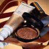 LAURA GELLER NEW YORK Ready-n-Radiant Kit (3 PC) – Baked Bronze-n-Brighten, Deep + Spackle Super-Size Skin Perfecting Primer, Champagne Glow + Retractable Angled Kabuki Brush