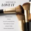 LAURA GELLER NEW YORK Retractable Black Kabuki Brush for Liquid, Cream and Powder Face Makeup With Aluminum Handle(04 Angled Blush Brush)