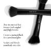 LAURA GELLER NEW YORK Retractable Black Kabuki Brush for Liquid, Cream and Powder Face Makeup With Aluminum Handle(09 Dual-Ended Blush + Bronzer Brush)