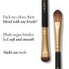 LAURA GELLER NEW YORK Retractable Black Kabuki Brush for Liquid, Cream and Powder Face Makeup With Aluminum Handle(14 Dual-Ended Eyeshadow Brush)