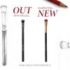 LAURA GELLER NEW YORK Retractable Black Kabuki Brush for Liquid, Cream and Powder Face Makeup With Aluminum Handle(15 All-Over Eyeshadow Brush)
