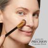 LAURA GELLER NEW YORK Retractable Black Kabuki Brush for Liquid, Cream and Powder Face Makeup With Aluminum Handle(17 Angled Precision Concealer Brush)