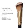 LAURA GELLER NEW YORK Retractable Black Kabuki Brush for Liquid, Cream and Powder Face Makeup With Aluminum Handle(17 Angled Precision Concealer Brush)