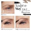 LAURA GELLER NEW YORK Sculpt-n-Stay Waterproof Brow Pencil & Gel- Taupe(Dark Brown)