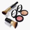 Fast & Foolproof Set: Baked Balance-n-Brighten Powder Foundation, Light + Baked Blush-n-Brighten, Pink Buttercream + Airbrush Kabuki + Angled Blush Brush