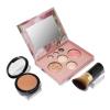 LAURA GELLER NEW YORK Baked Starter Kit – Full Coverage: Double Take Powder Foundation, Toffee and Best of the Best Face Palette and Retractable Angled Kabuki Brush