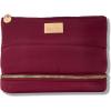 LAURA GELLER NEW YORK Quilted Makeup Bag with Brush Case, Burgundy – Toiletry Bag Organizer for Travel – Large Capacity Full Size Makeup Bag – Easy to Clean(Burgundy)