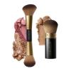 LAURA GELLER NEW YORK Retractable Black Kabuki Brush for Liquid, Cream and Powder Face Makeup With Aluminum Handle(08 Face It All 2pc)