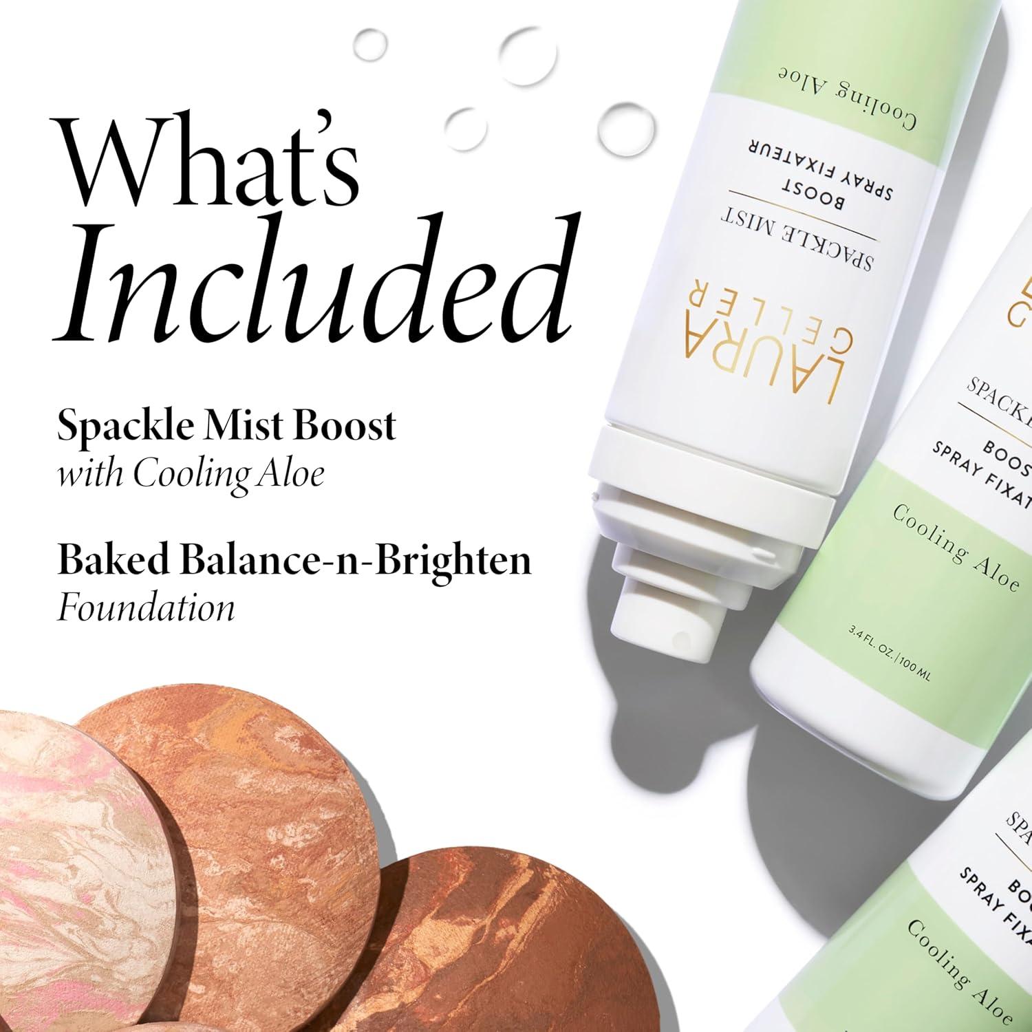 imageLAURA GELLER Baked BalancenBrighten Powder Foundation Sand  Spackle Mist Boost with Cooling Aloe