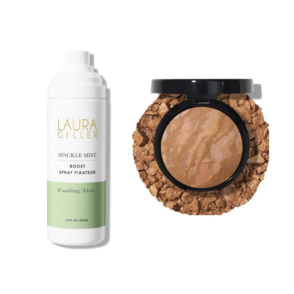 imageLAURA GELLER Baked BalancenBrighten Powder Foundation Sand  Spackle Mist Boost with Cooling Aloe